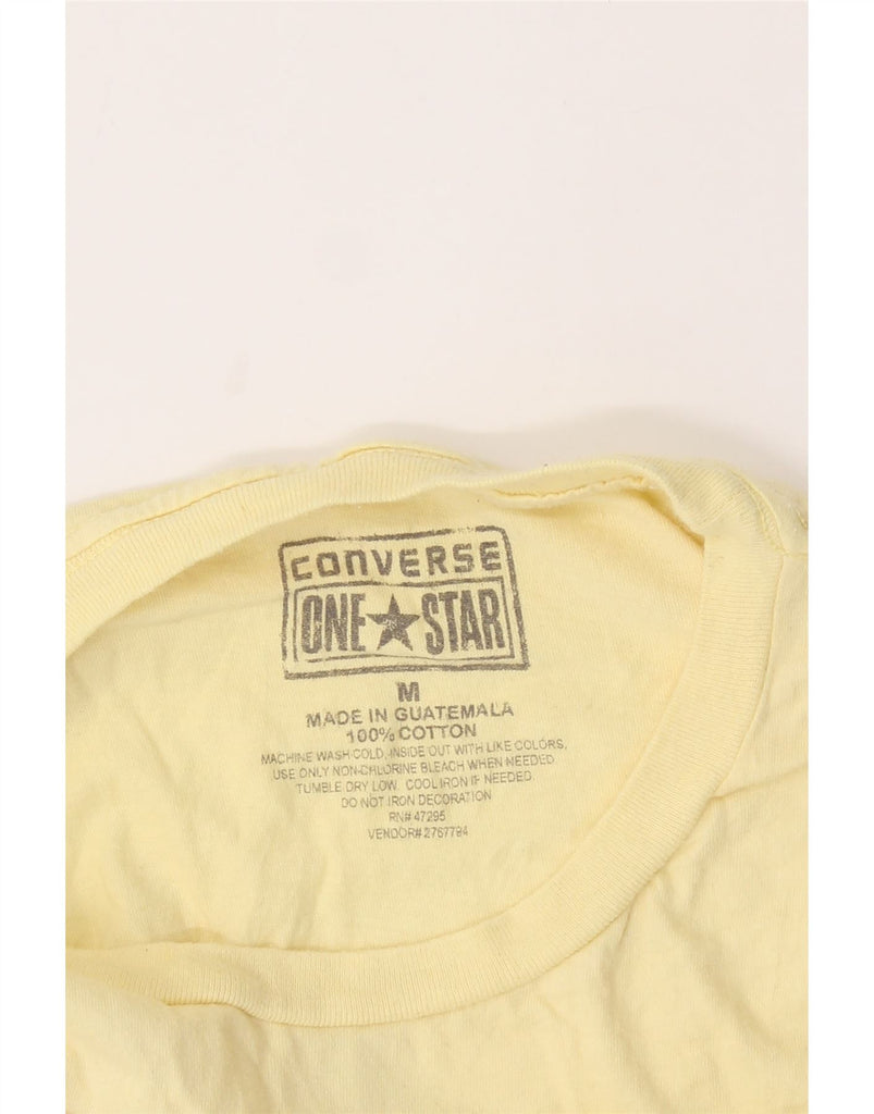 CONVERSE Mens Graphic T-Shirt Top Medium Yellow Cotton Vintage Converse and Second-Hand Converse from Messina Hembry 