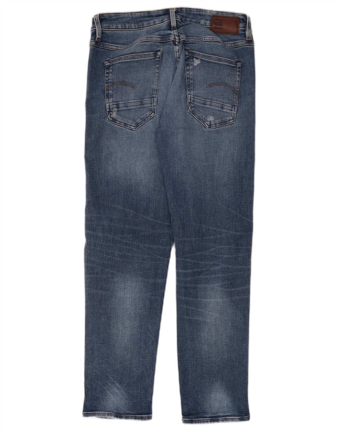 G-Star Womens Distressed Slim Jeans W24 L30 Blue Cotton
