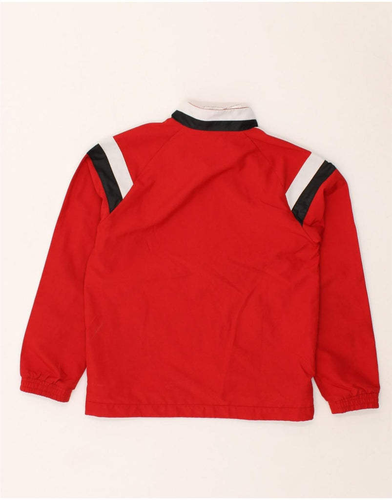 ADIDAS Boys Graphic Tracksuit Top Jacket 13-14 Years Small Red Colourblock | Vintage Adidas | Thrift | Second-Hand Adidas | Used Clothing | Messina Hembry 