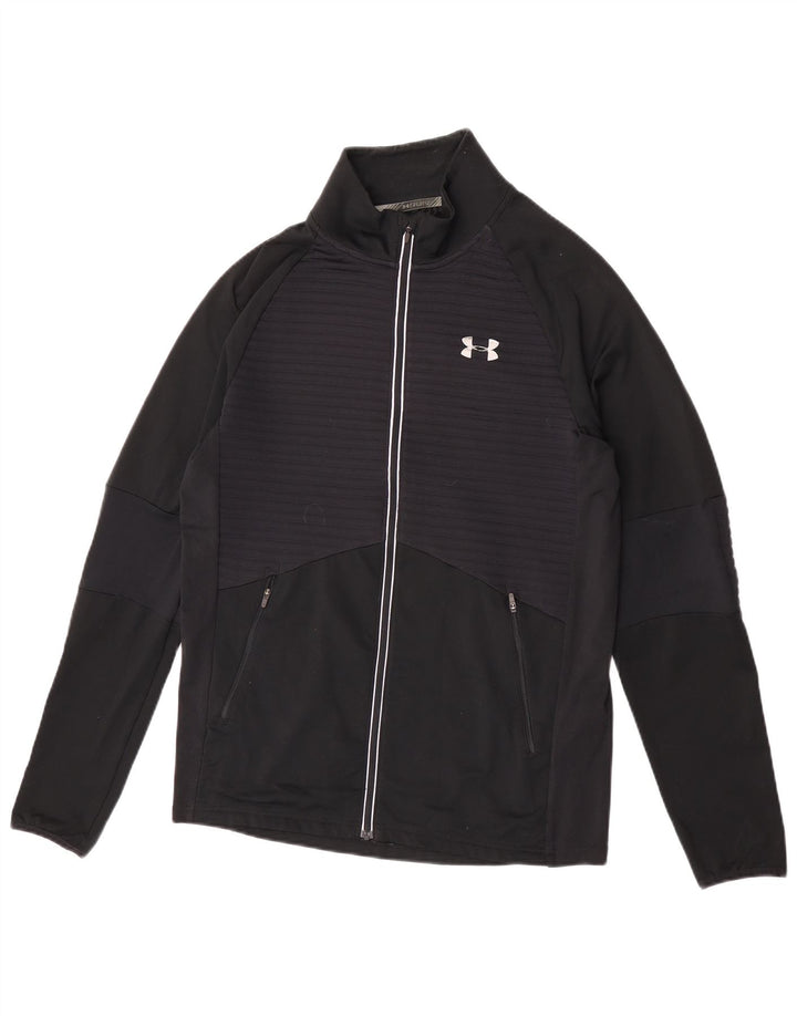 Under Armour Mens Tracksuit Top Jacket Small Black Polyester