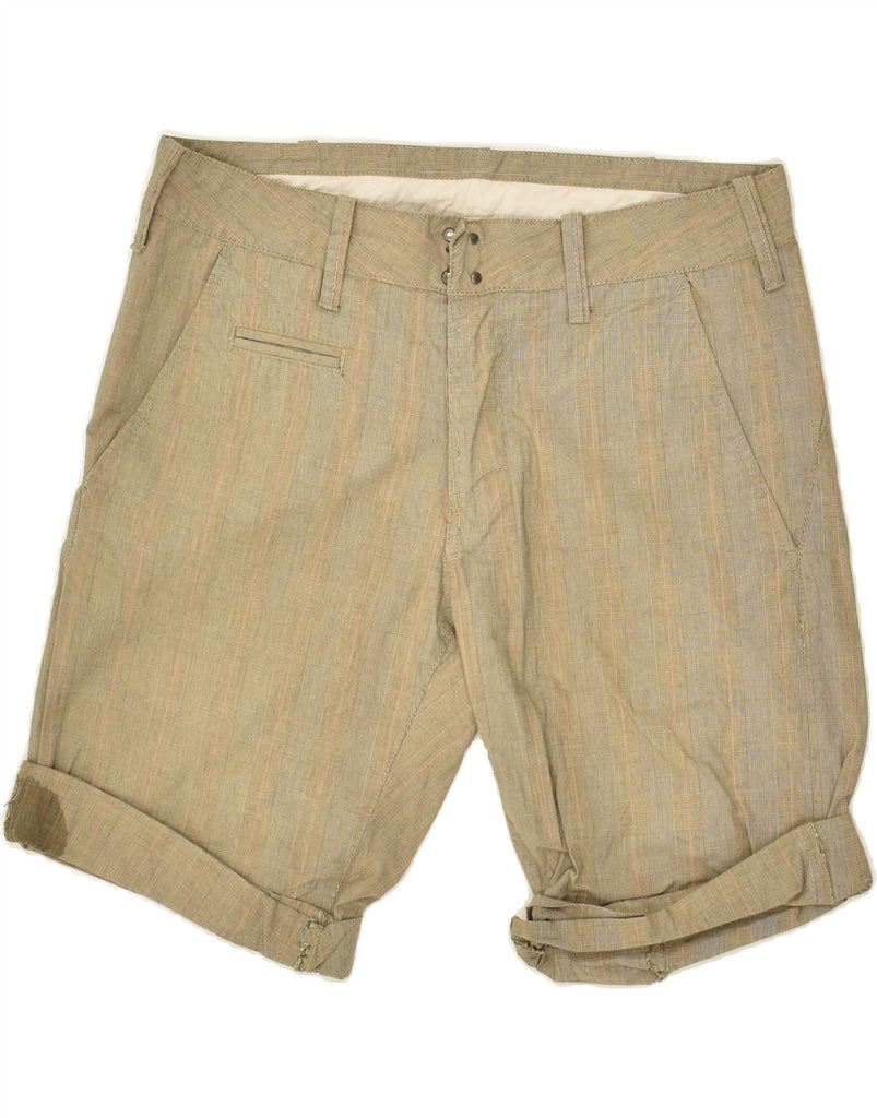 MARLBORO CLASSICS Mens Chino Shorts EU 46 Small W28  Beige Check Cotton | Vintage Marlboro Classics | Thrift | Second-Hand Marlboro Classics | Used Clothing | Messina Hembry 