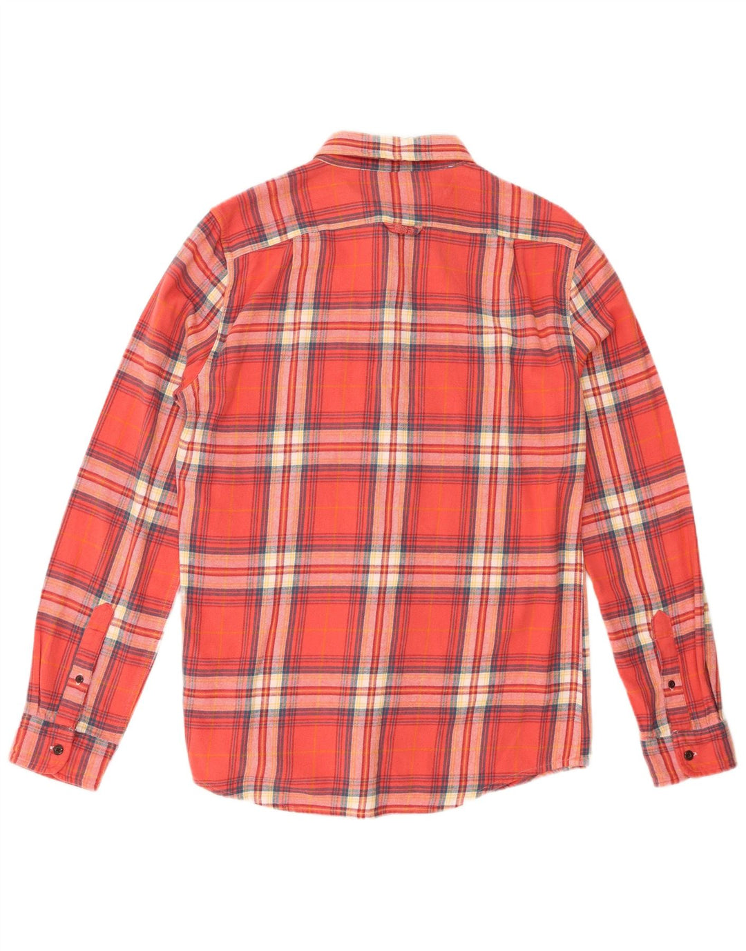 Superdry Mens Flannel Shirt Large Red Plaid Cotton