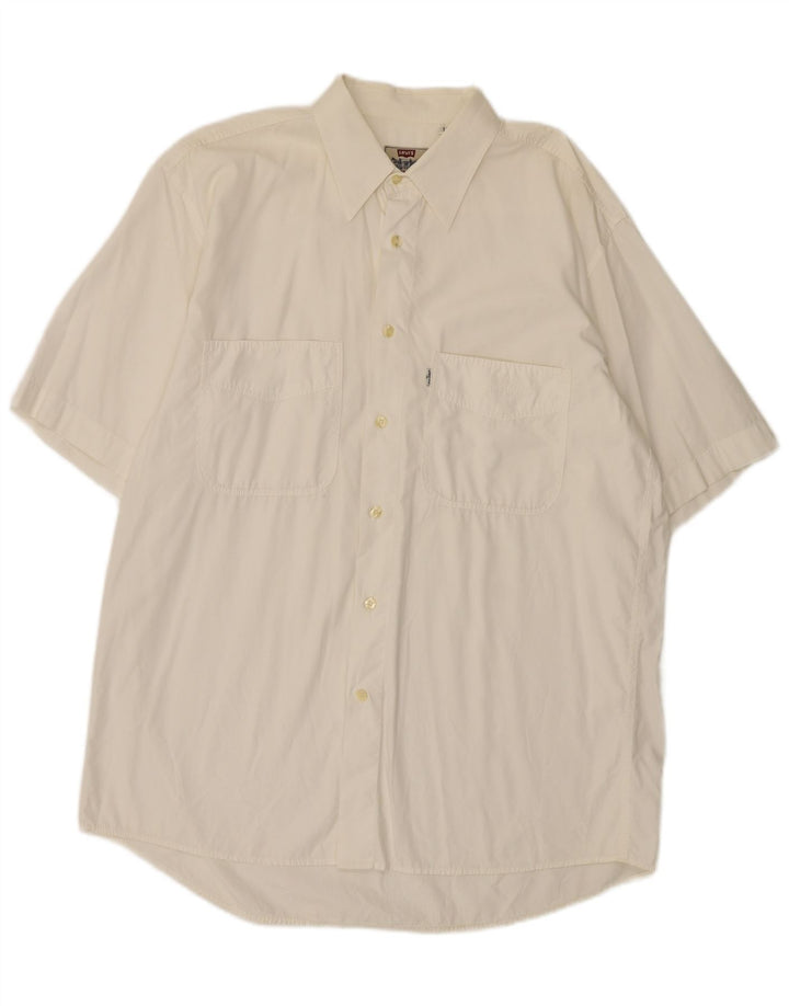 Levi's Mens Short Sleeve Shirt Large White