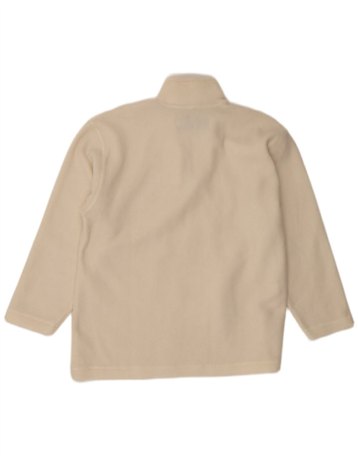 Invicta Mens Zip Neck Fleece Jumper XL Off White Polyester