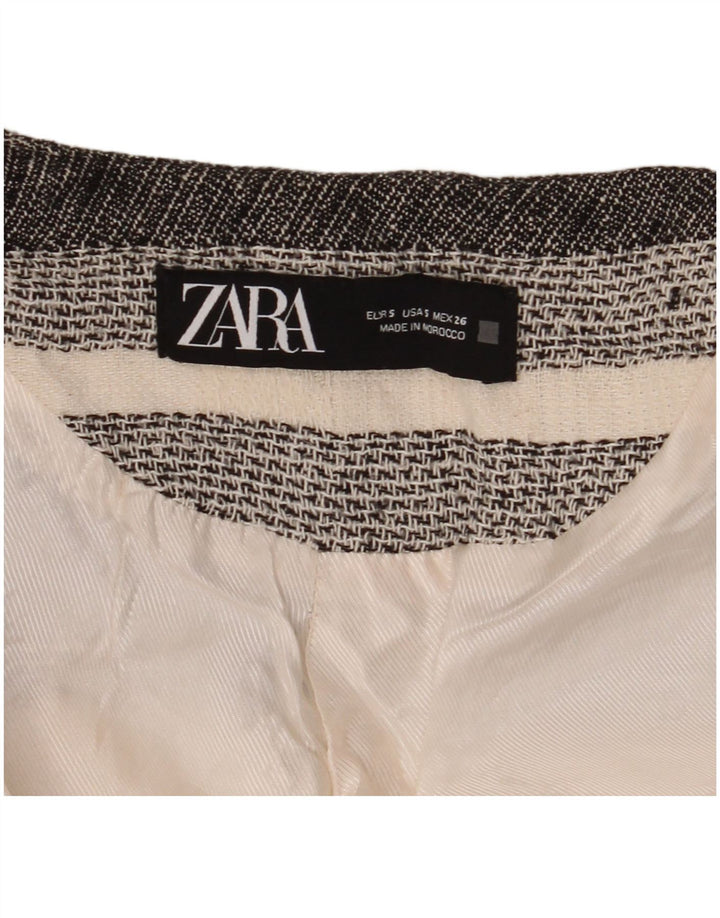 Zara Womens Bolero Jacket UK 10 Small Off White Striped