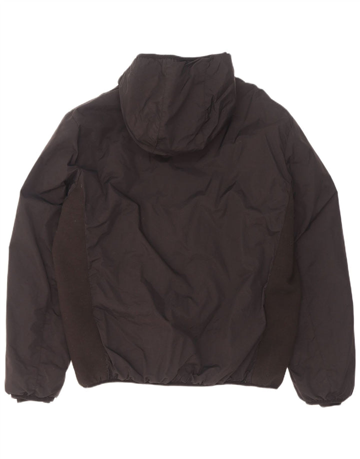 Kappa Mens Hooded Padded Jacket UK 44 2XL Black Polyamide