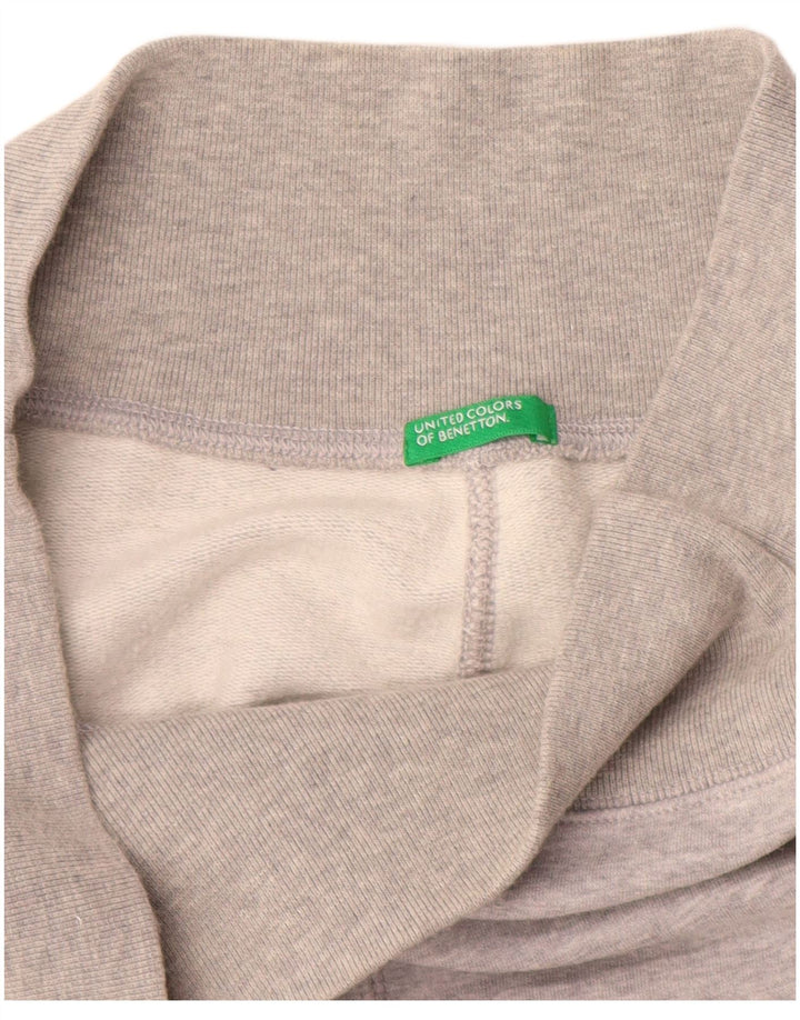 BENETTON Womens Sport Shorts UK 12 Medium Grey Flecked