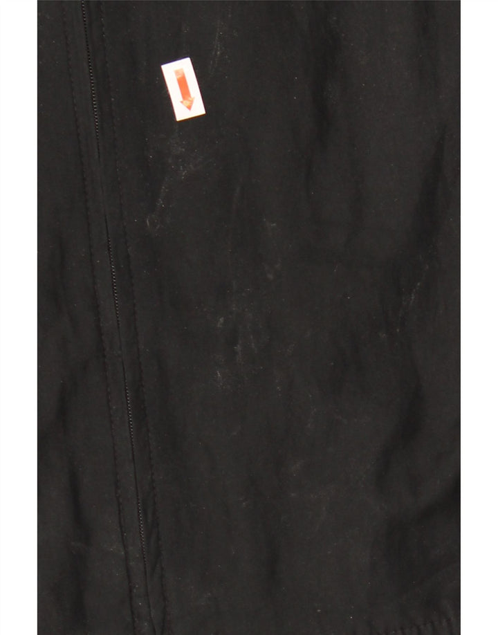 Adidas Womens Hooded Tracksuit Top Jacket UK 14 Large Black Polyester