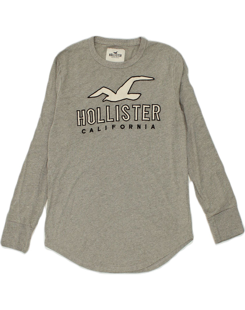 HOLLISTER Mens Graphic Top Long Sleeve XS Grey Cotton | Vintage Hollister | Thrift | Second-Hand Hollister | Used Clothing | Messina Hembry 