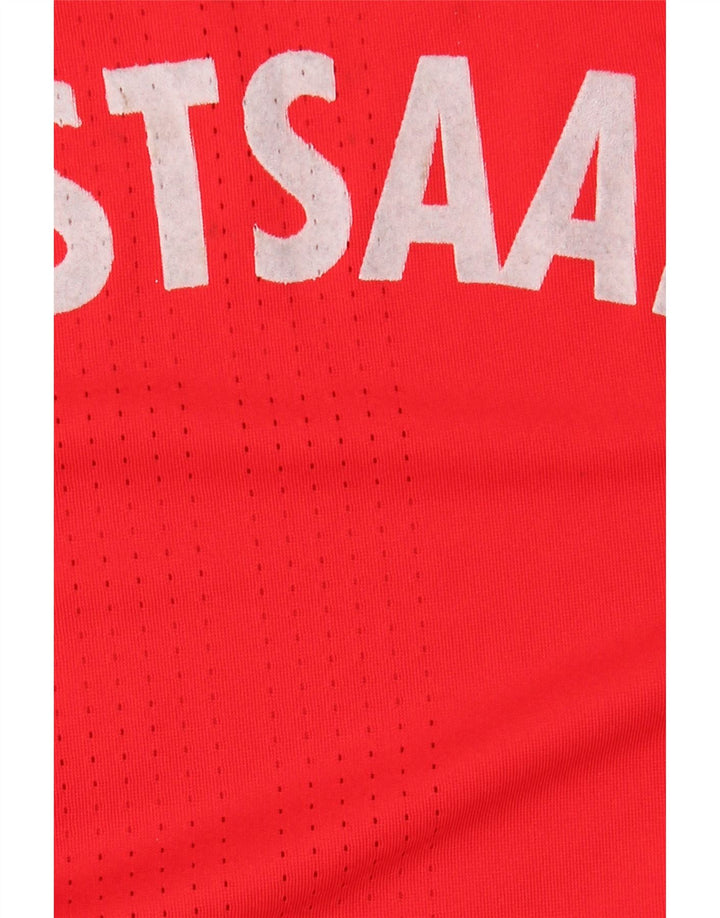 Adidas Mens Graphic Top Long Sleeve Medium Red Polyester