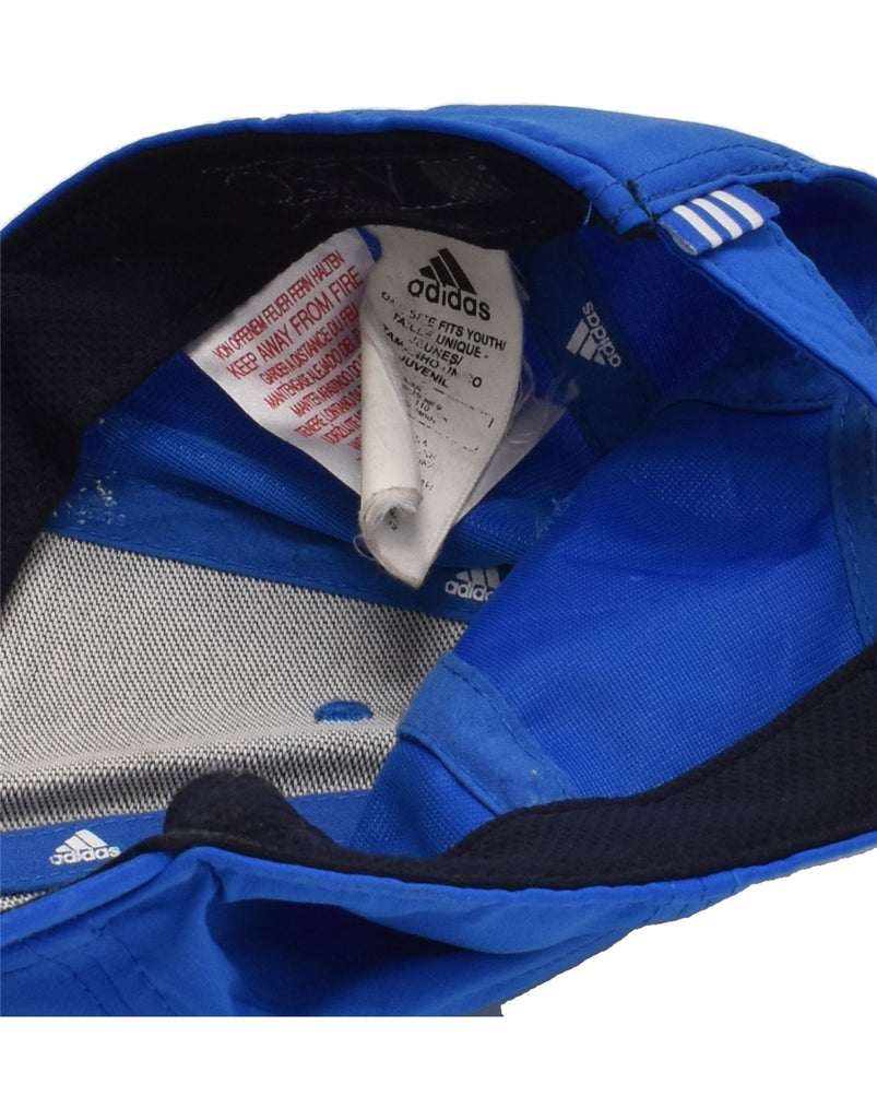 ADIDAS Mens Snapback Cap One Size Blue Polyester | Vintage Adidas | Thrift | Second-Hand Adidas | Used Clothing | Messina Hembry 