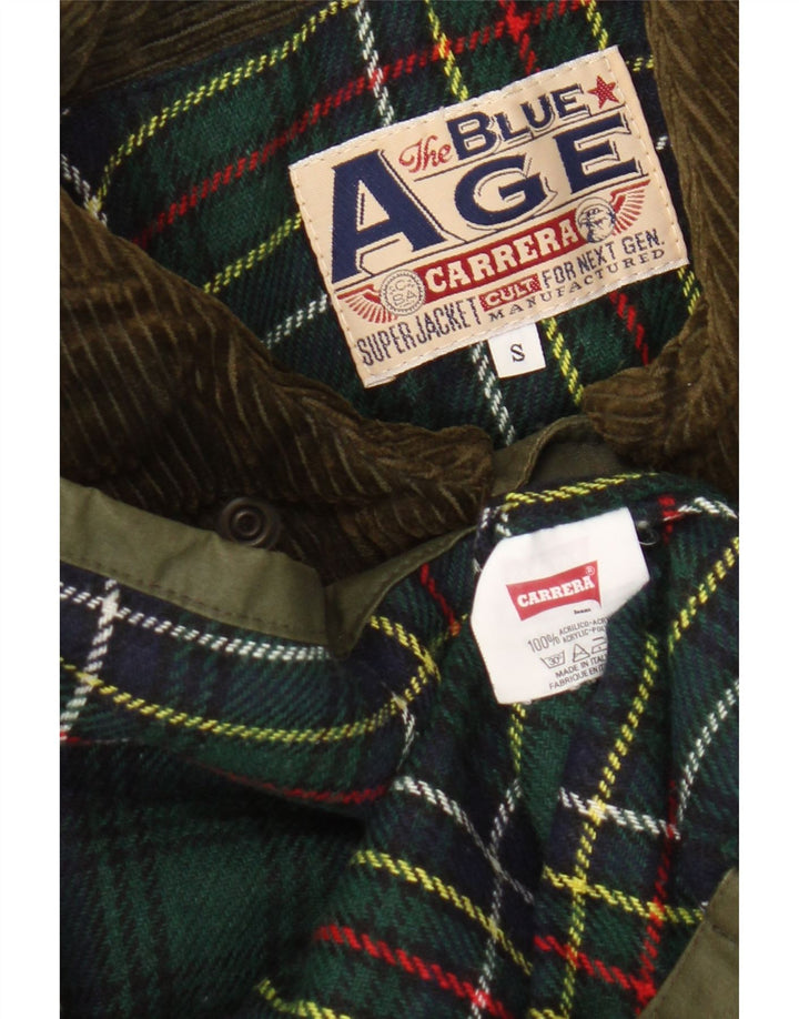 Carrera Mens Waxed Cotton Jacket UK 36 Small Green Acrylic