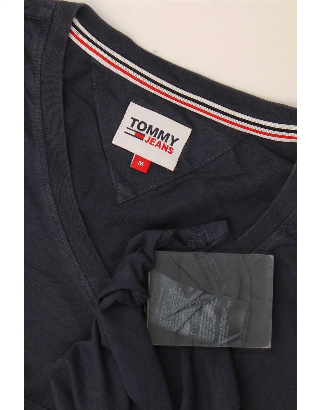 Tommy Hilfiger Mens T-Shirt Top Medium Navy Blue Cotton