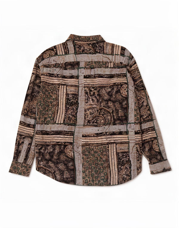 Basic Mens Shirt Medium Multicoloured Geometric Viscose