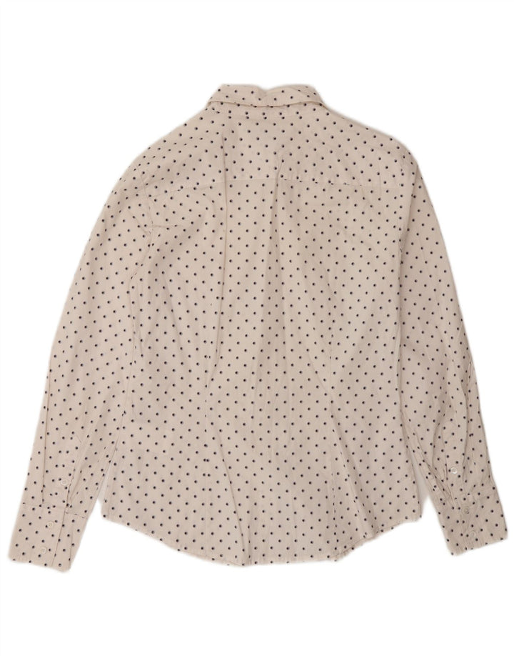 Max & Co. Womens Shirt UK 10 Small White Spotted Cotton