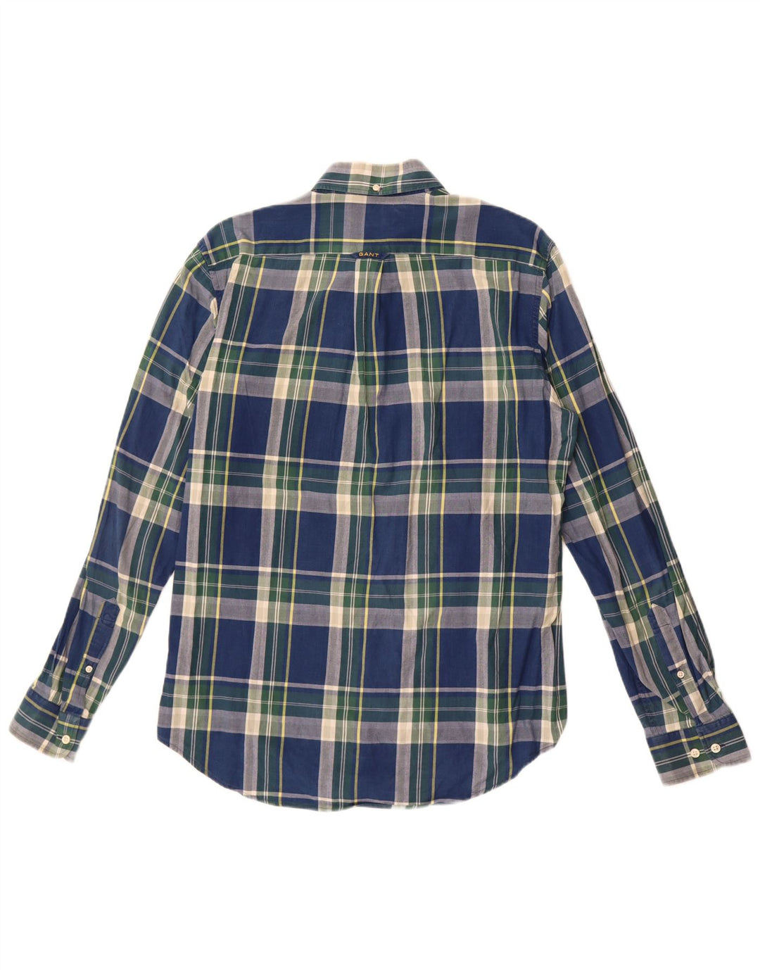 Gant Mens Regular Fit Shirt Medium Navy Blue Check Cotton
