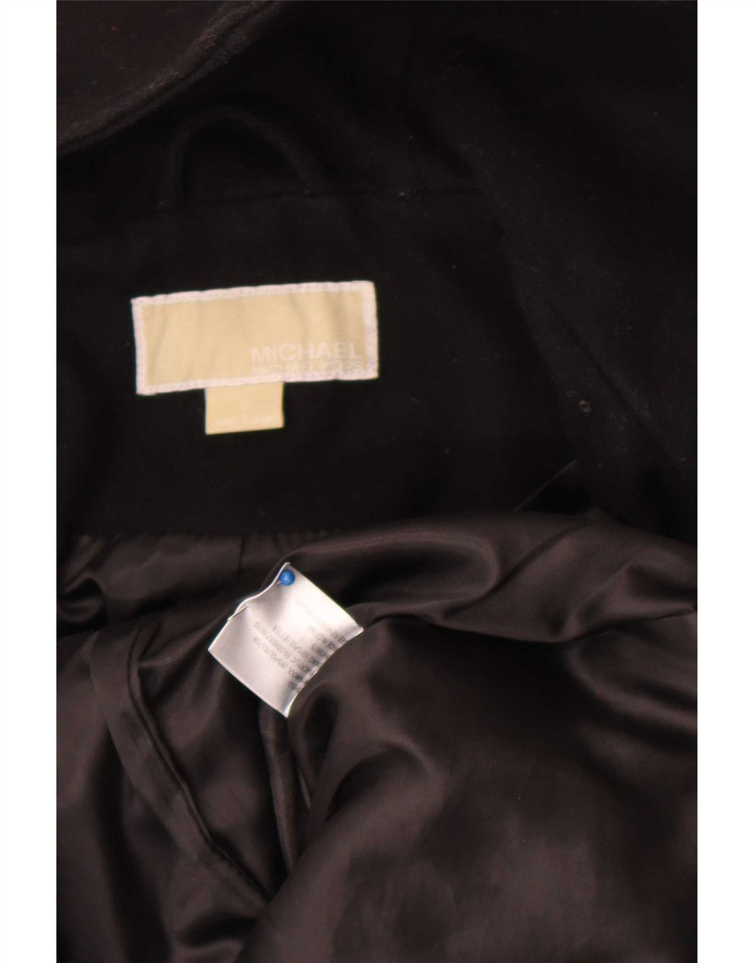Michael Kors Womens Hooded Parka Jacket UK 14 Medium Black Wool