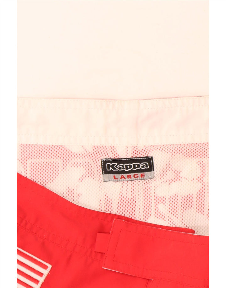 Kappa Mens Graphic Swimming Shorts Large  Red Floral Polyester