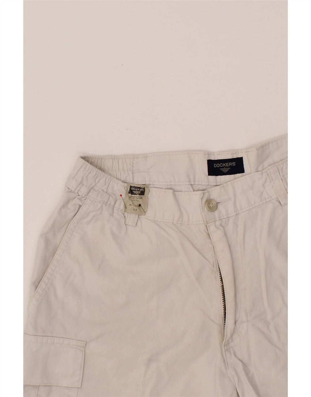 DOCKERS Mens Cargo Shorts  W31 Medium Off White Cotton Vintage Dockers and Second-Hand Dockers from Messina Hembry 