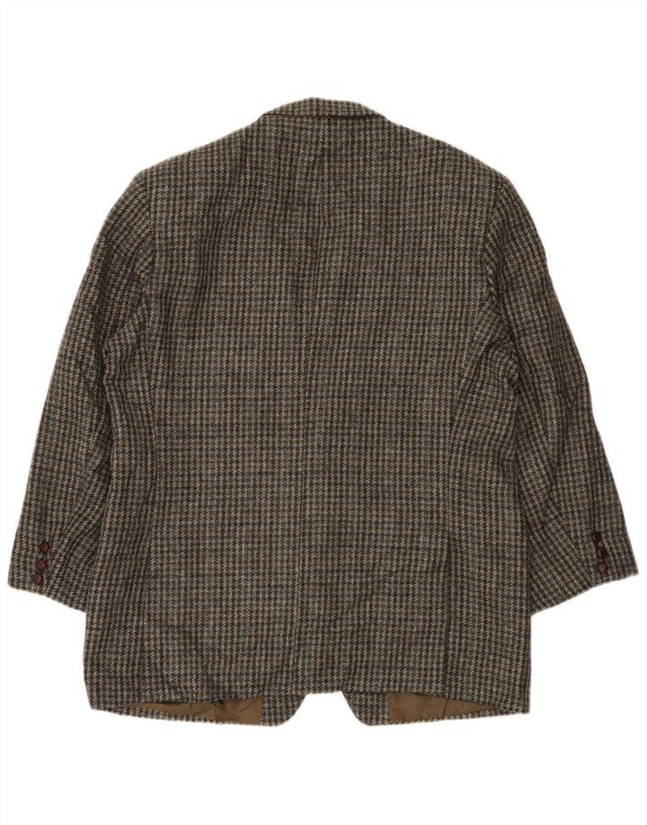 Marks & Spencer Mens St. Michael Blazer Jacket UK 44 XL Green Houndstooth