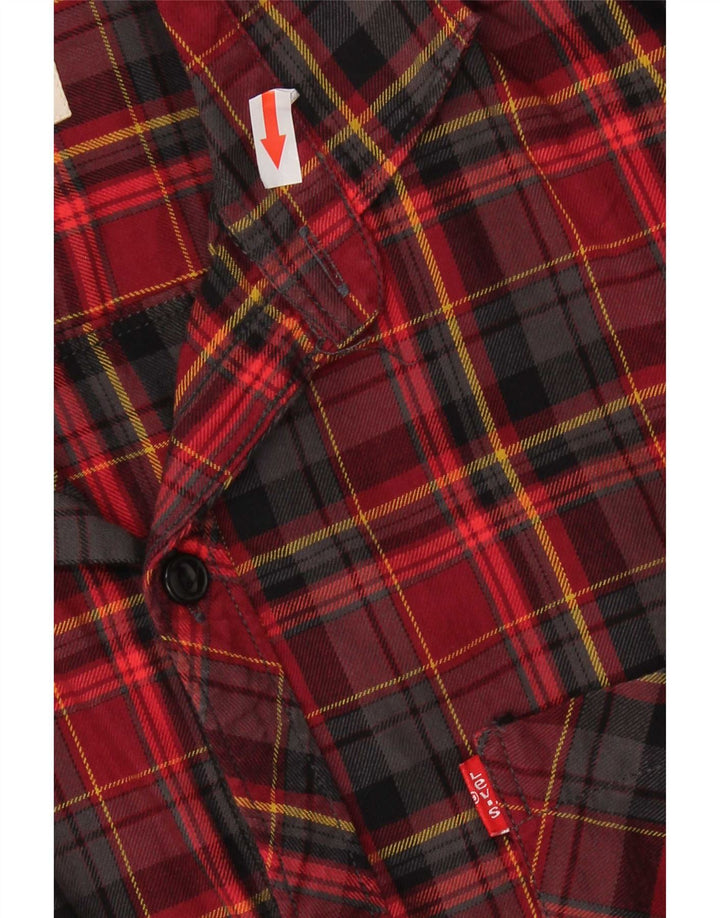 Levi's Mens Slim Fit Flannel Shirt XL Red Check