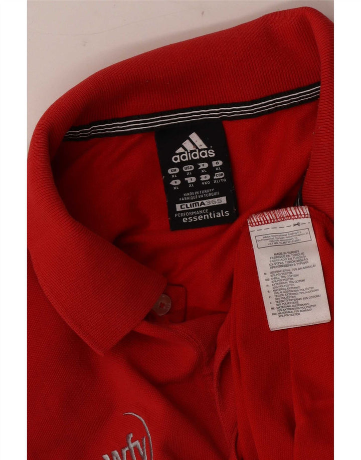 Adidas Mens Polo Shirt XL Red Cotton