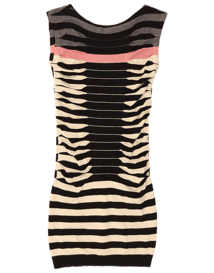Ted Baker Womens Sleeveless Bodycon Dress Size 2 Small Black Striped
