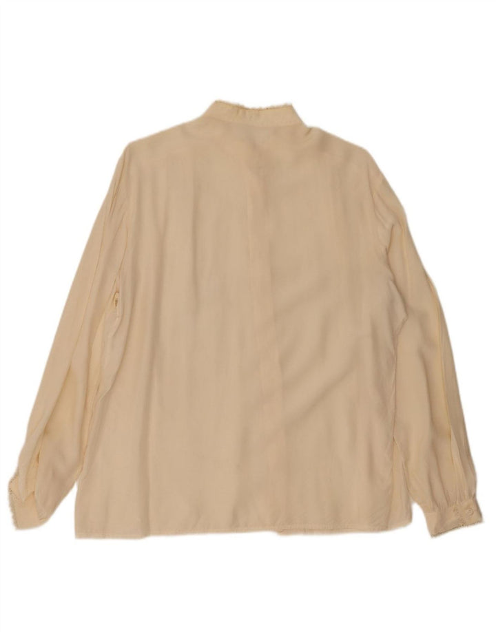 VINTAGE Womens Shirt Blouse UK 18 XL Off White