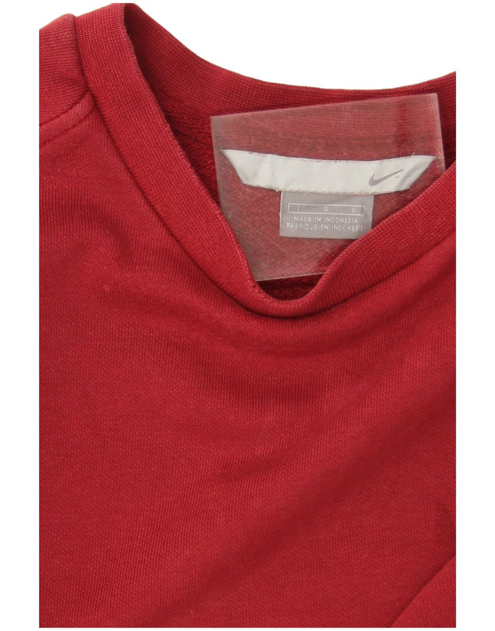 Nike Mens Sweatshirt Jumper Large Red Cotton