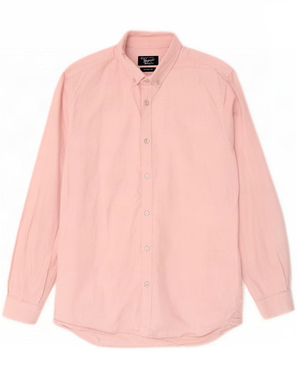 Penguin Mens Skinny Fit Shirt Large Pink Cotton