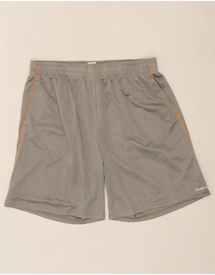 REEBOK Mens Sport Shorts 2XL  Grey Polyester Vintage Reebok and Second-Hand Reebok from Messina Hembry 