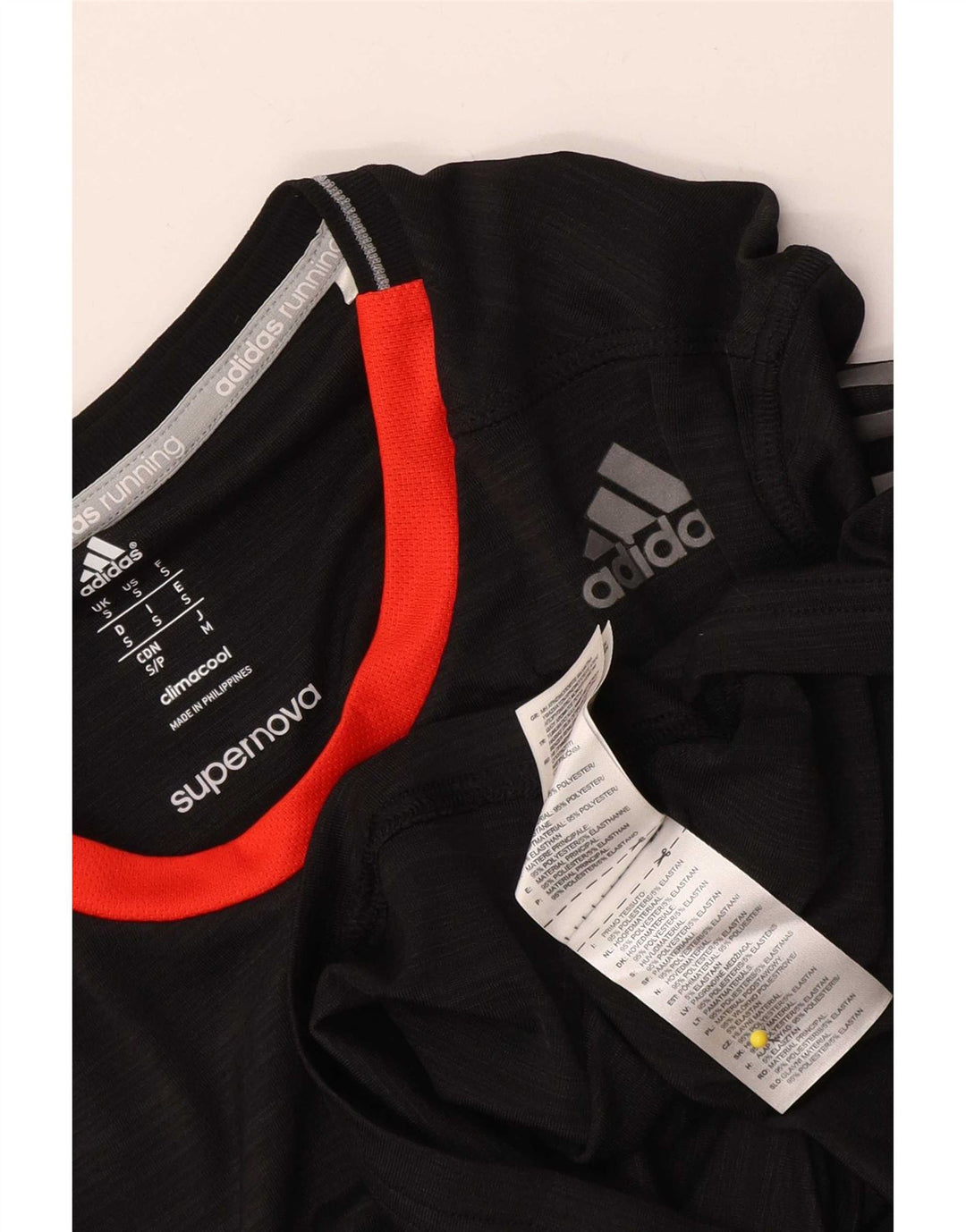 Adidas Mens Climacool Top Long Sleeve Small Black Colourblock Polyester