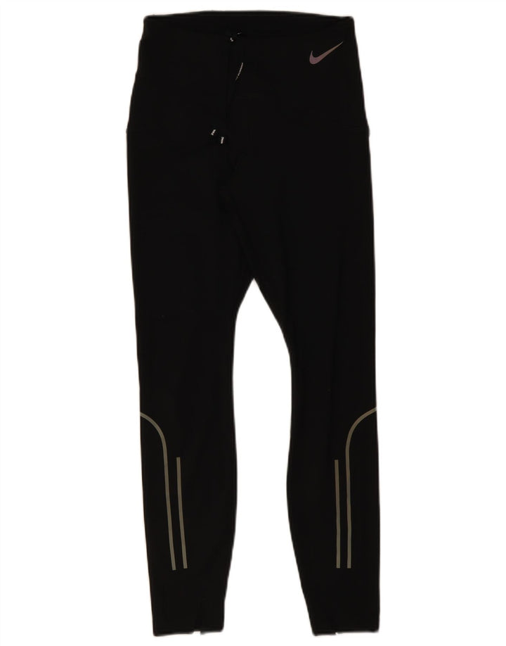 Nike Womens Dri Fit Leggings UK 8 Small Black Polyester