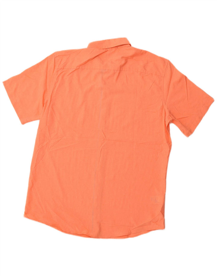 EDDIE BAUER Mens Classic Classic Fit Short Sleeve Shirt Large Orange