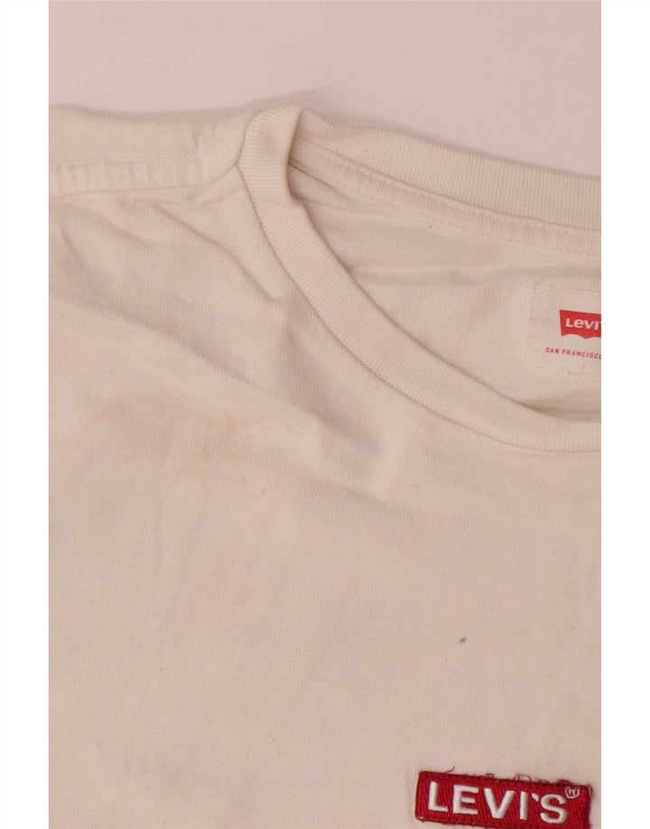 Levi's Mens T-Shirt Top Medium White Cotton