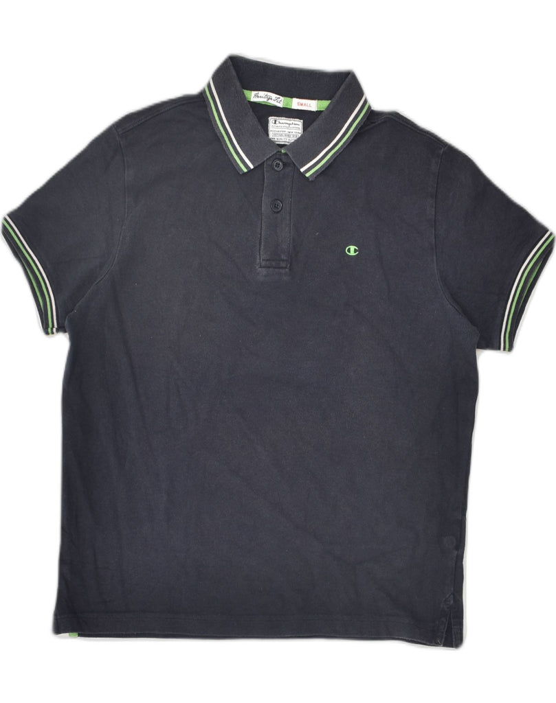 CHAMPION Mens Heritage Fit Polo Shirt Small Navy Blue Cotton | Vintage Champion | Thrift | Second-Hand Champion | Used Clothing | Messina Hembry 