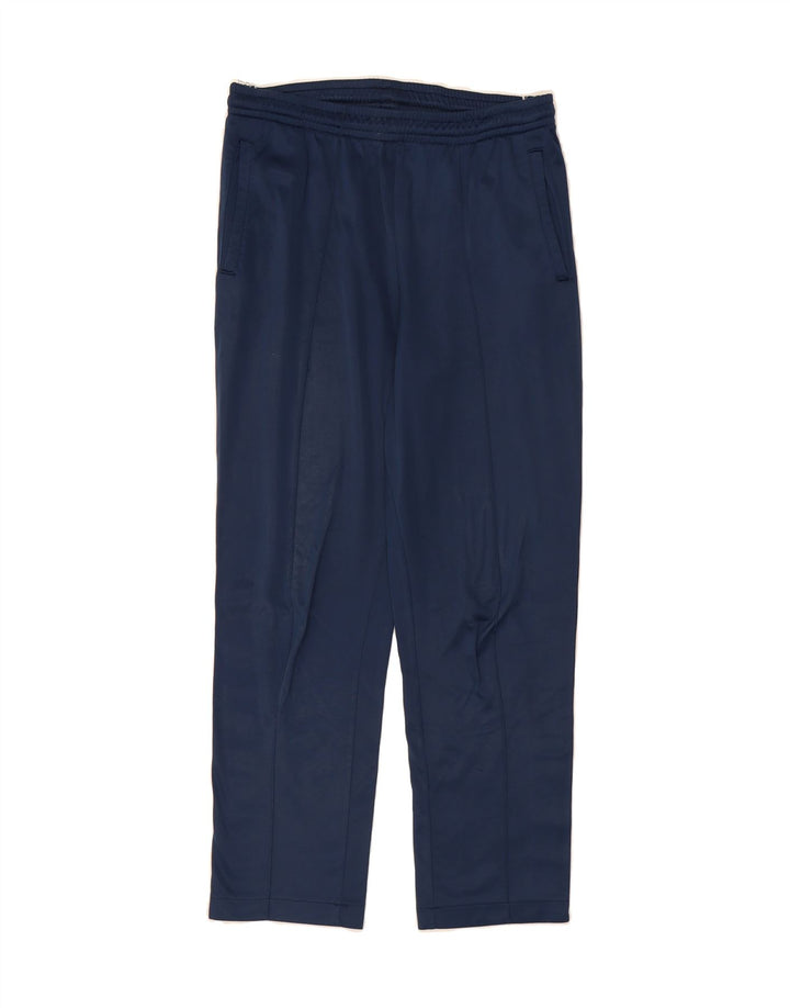 ASICS Womens Graphic Tracksuit Trousers UK 14 Medium Navy Blue Vintage Asics and Second-Hand Asics from Messina Hembry 