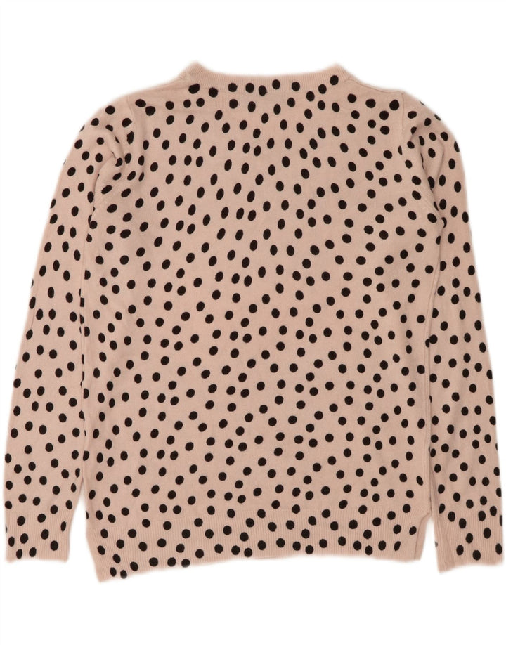 MARKS & SPENCER Womens Crew Neck Jumper Sweater UK 10 Small Pink Polka Dot Vintage Marks & Spencer and Second-Hand Marks & Spencer from Messina Hembry 