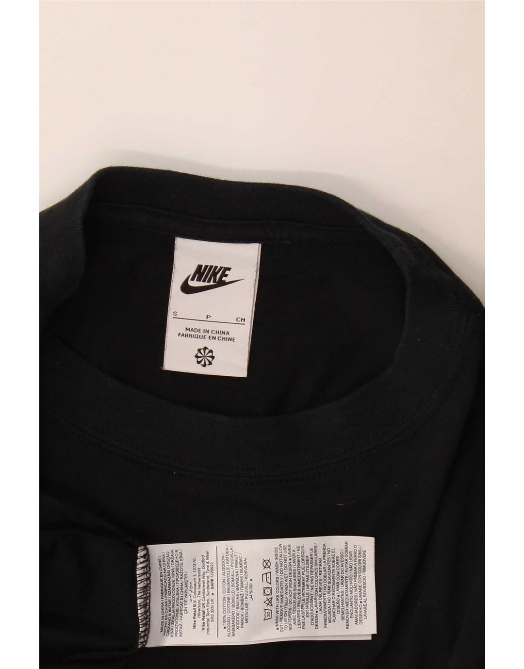 Nike Mens T-Shirt Top Small Black Cotton