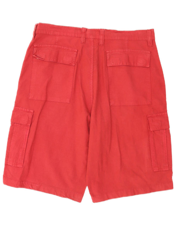 Carrera Mens Cargo Shorts IT 52 XL W36  Red Cotton