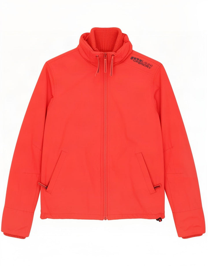 Superdry Womens Rain Jacket UK 18 XL Red Nylon