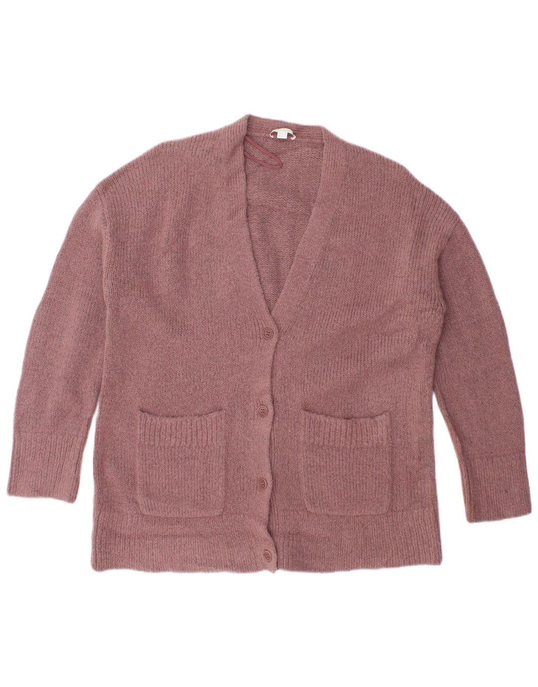 Cos Womens Oversized Cardigan Sweater UK 10 Small Pink Alpaca Wool