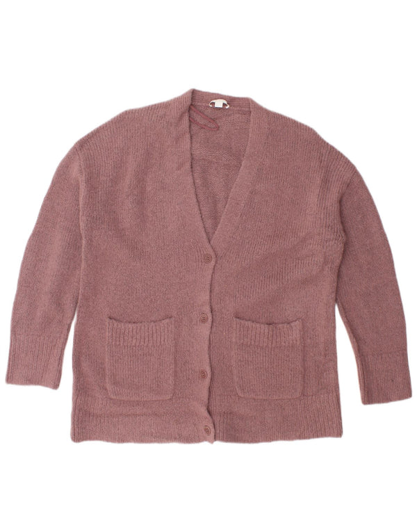 Cos Womens Oversized Cardigan Sweater UK 10 Small Pink Alpaca Wool