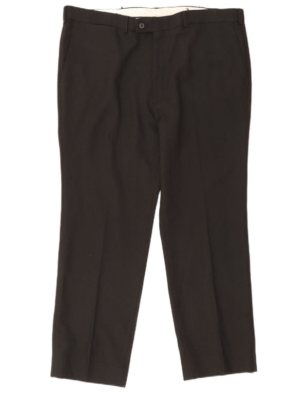 Farah Mens Straight Suit Trousers W42 L30 Black