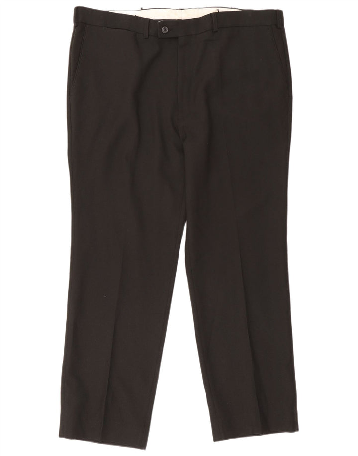 Farah Mens Straight Suit Trousers W42 L30 Black