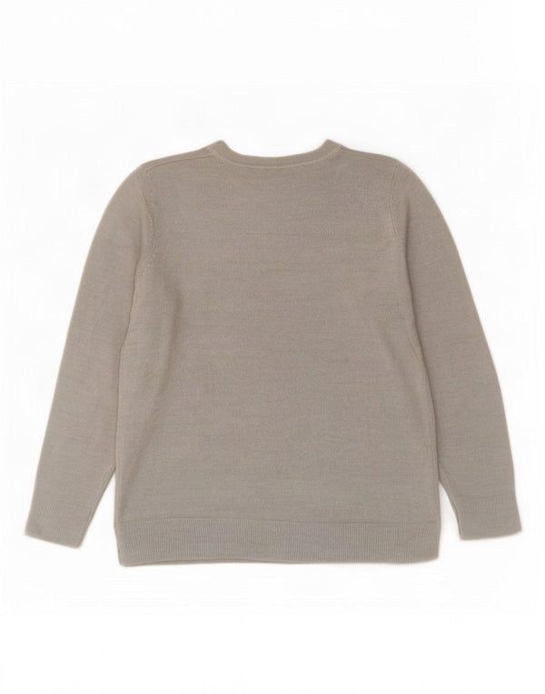 Marks & Spencer Womens Oversized Boat Neck Jumper Sweater UK 10 Small Grey