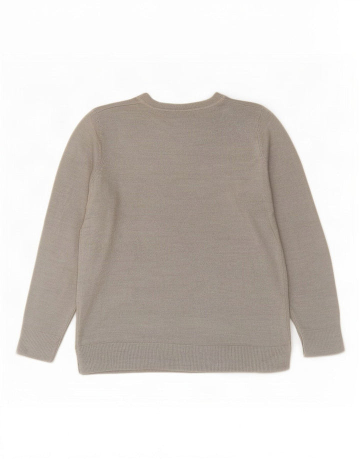 Marks & Spencer Womens Oversized Boat Neck Jumper Sweater UK 10 Small Grey
