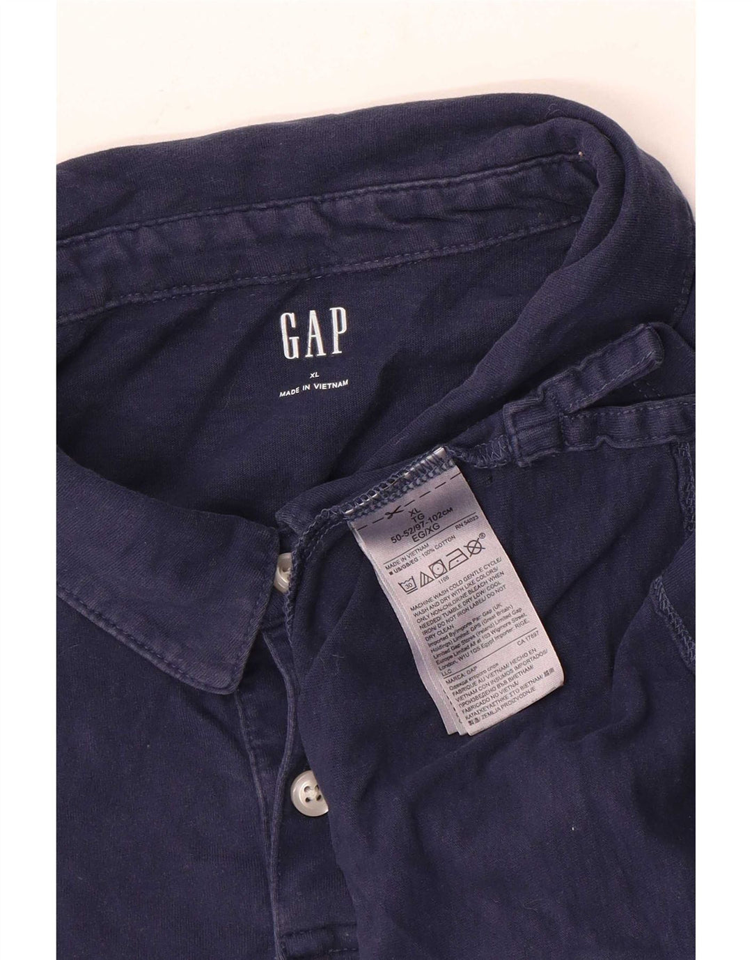 Gap Mens Polo Shirt XL Navy Blue Cotton