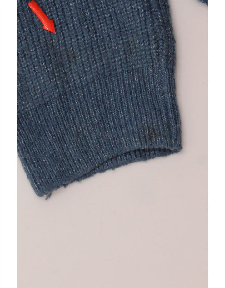 Marks & Spencer Mens Crew Neck Jumper Sweater 2XL Blue Polyamide