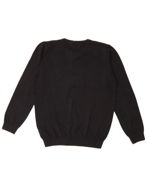 Marks & Spencer Boys V-Neck Jumper Sweater 13-14 Years Black Cotton